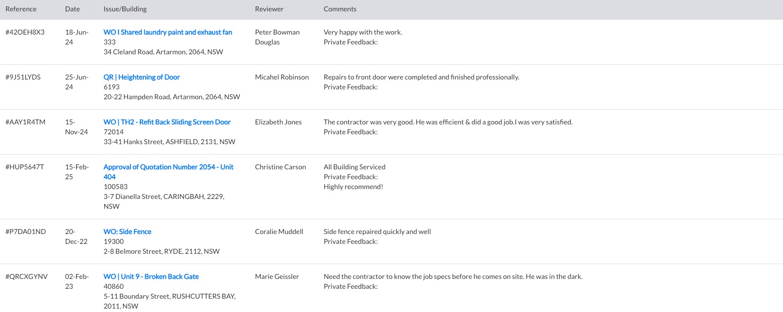 Marie Geissler feedback